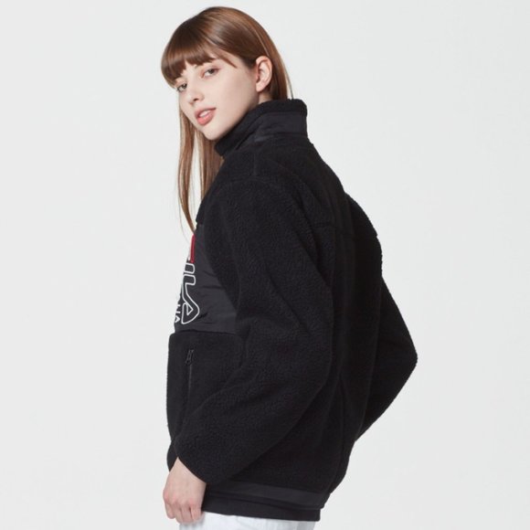 BTS x Fila Popcorn Boa Fleece Jacket Windbreaker Size S - Picture 12 of 12